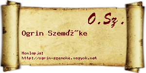 Ogrin Szemőke névjegykártya